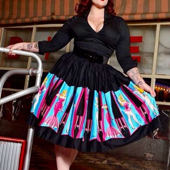 Size XS Pinup Couture Rare Unicorn Burlesque Jenny with artwork by Micheline Pit - Picture 1 of 9